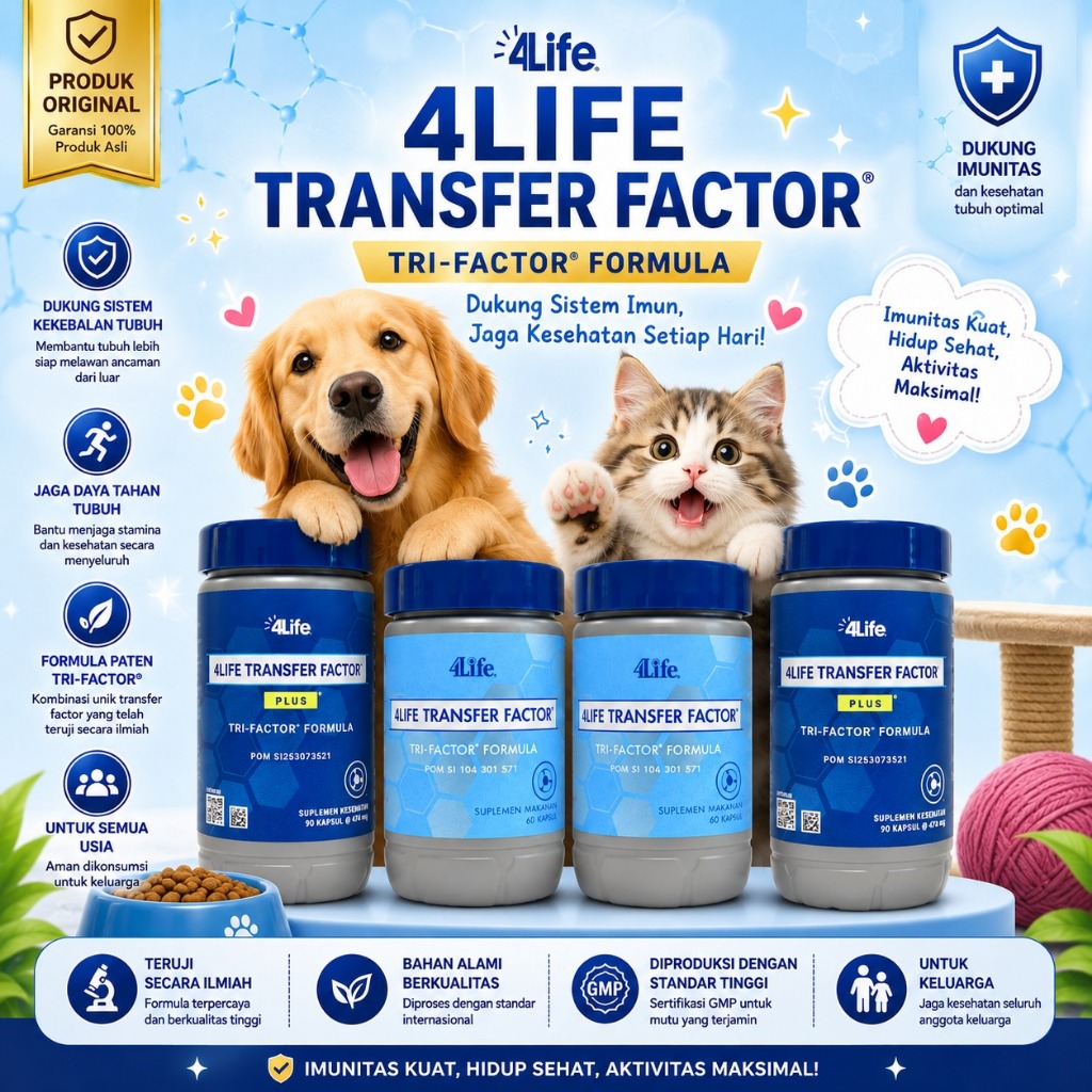 4Life Transfer Factor Pet Supplement | Vitamin Imun Anjing Kucing Daya Tahan Tubuh