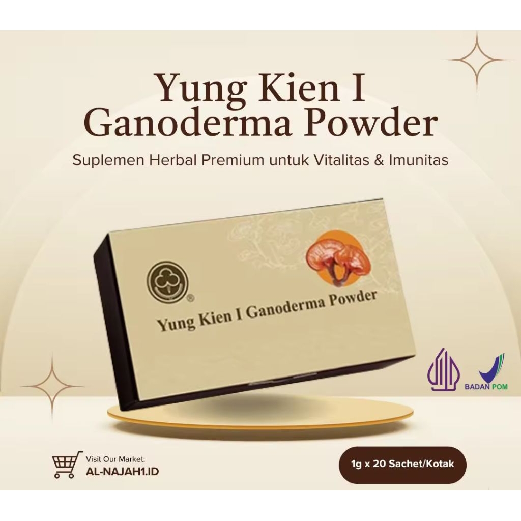 Yung Kien Ganoderma Shuang Hor - Ekstrak Lingzhi Asli Taiwan Suplemen Imunitas & Detoks Tubuh