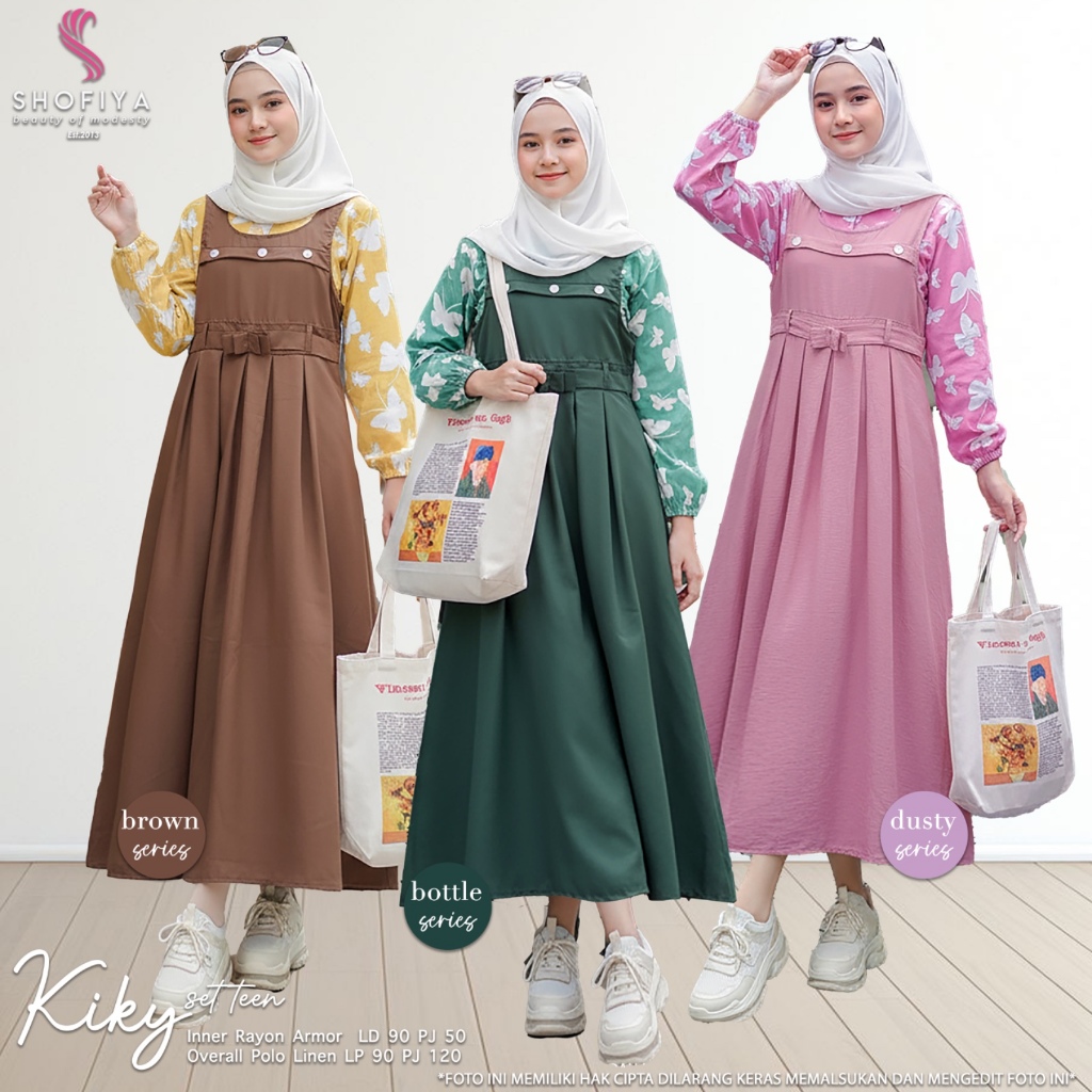 TEENARA Kiky Overall Dress Teen Anak Perempuan Terbaru Motif Kupu Kupu Lucu Baju Anak Wanita Origina