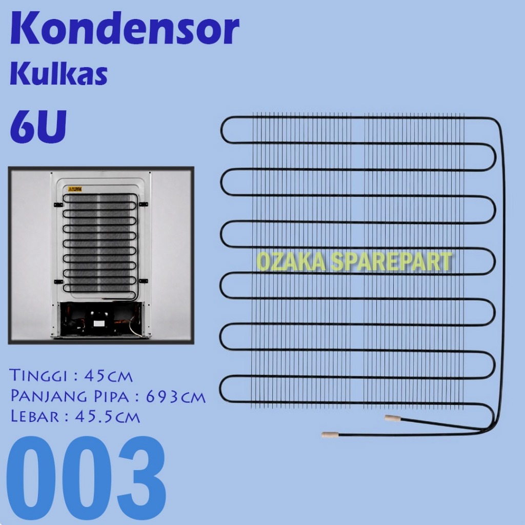 Kondensor kulkas universal berbagai ukuran