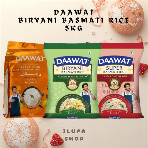 DAAWAT BIRYANI BASMATI RICE / NASI BIRYANI BASMATI 5KG