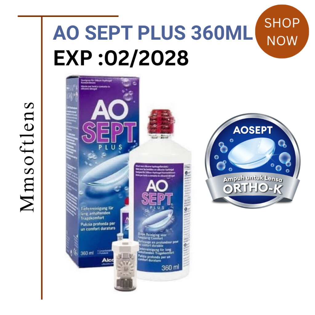 CAIRAN PENCUCI SOFTLENS AO SEPT PLUS 360ml BISA UNTUK RGP LENS/Ortho K