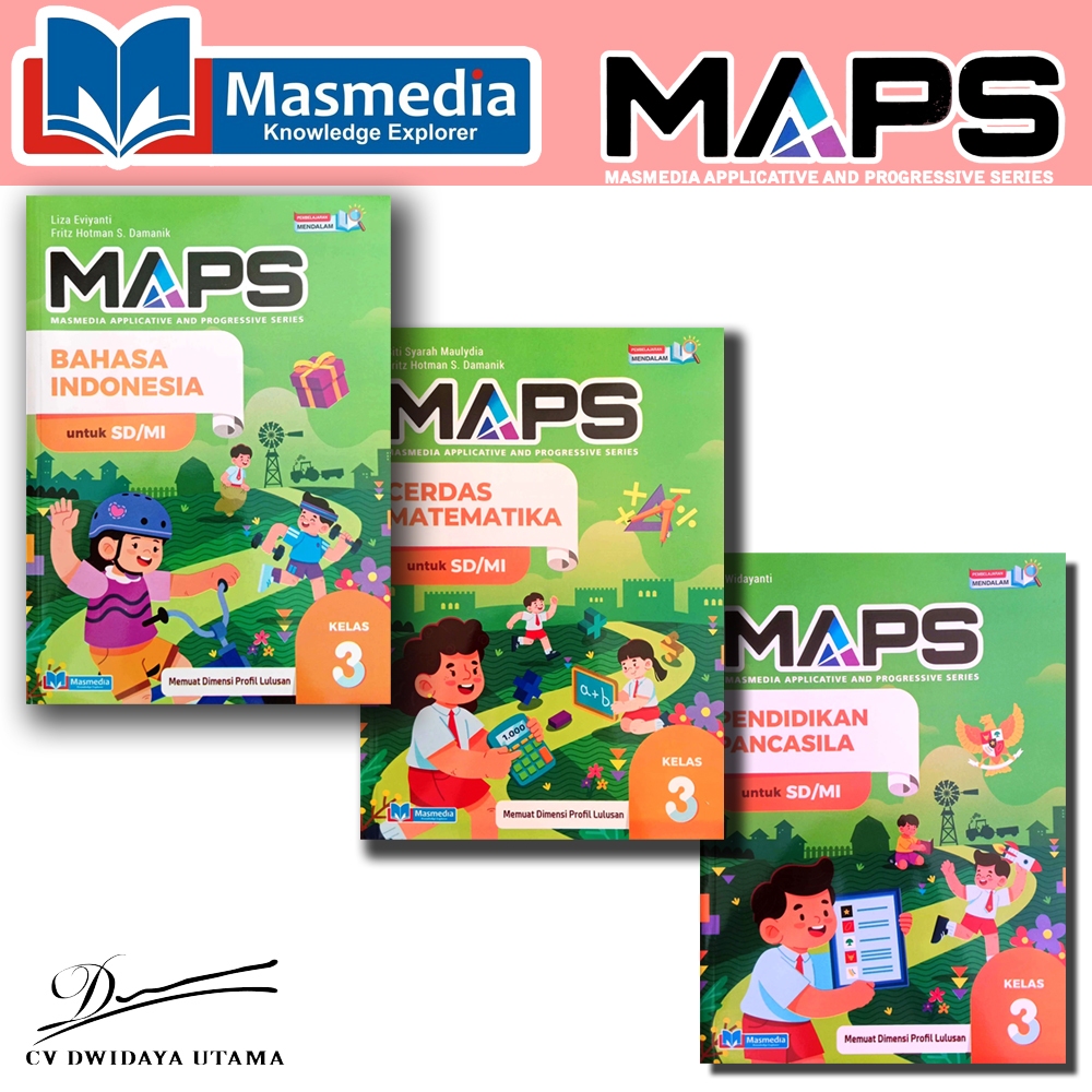 Masmedia MAPS Buku Pelajaran Kelas 3 SD Kurikulum Merdeka