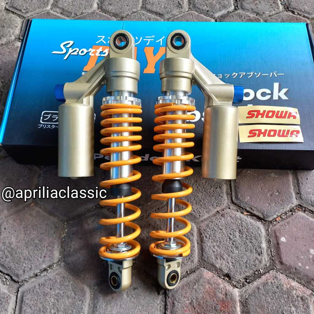 Shock Belakang Showa Kuning Skok Showa CB 400 Double Klik 325mm Detail Original