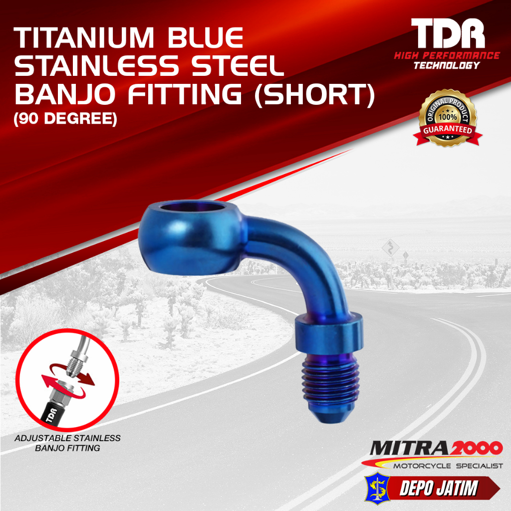 Banjo Selang Rem TDR Stainless Steel Banjo Fitting Long & Short (Lurus / Bengkok)