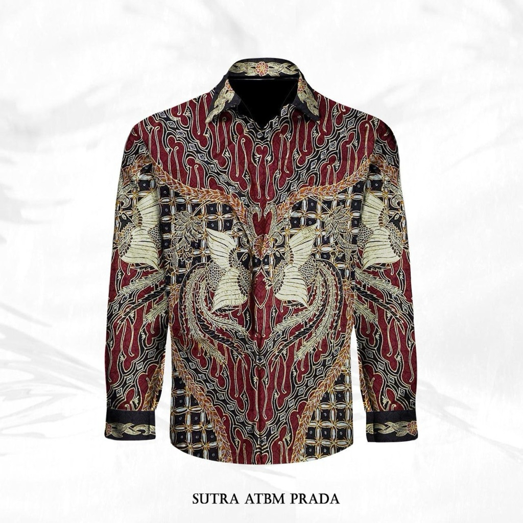 Kain Batik Tulis Sutra Prada Premium Pola Kemeja - RR015