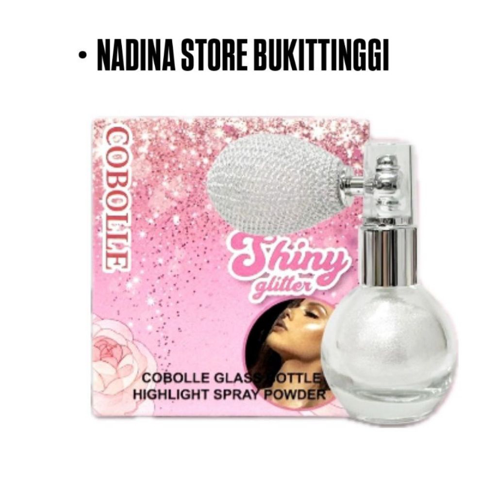 COBOLLE Glass Bottle Highlight Spray Powder - Glitter Spray