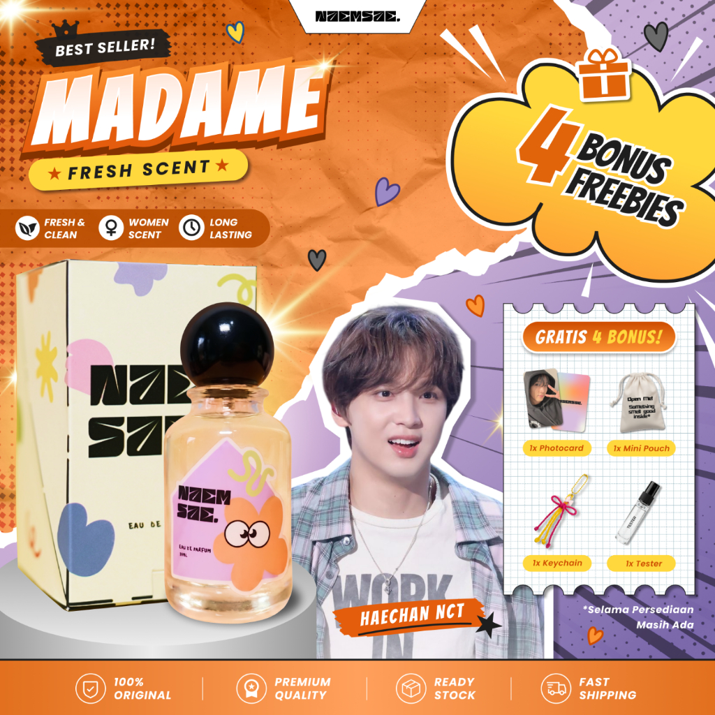 [BONUS 4 FREEBIES] Parfum Haechan NCT "MADAME" By Naemsae - Aroma Classy Sensual & Feminin