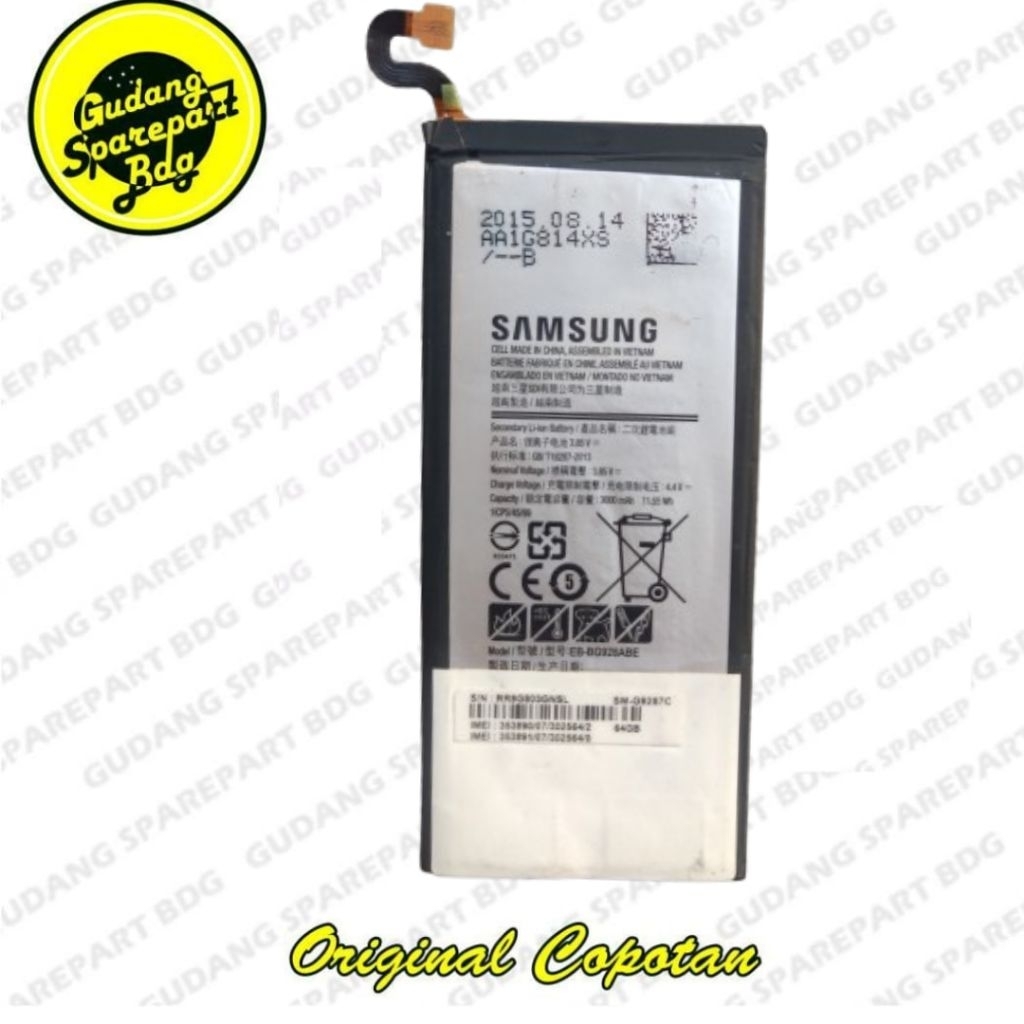 Baterai Samsung S6 EDGE Plus Model EB-BG928ABE Second Original Copotan