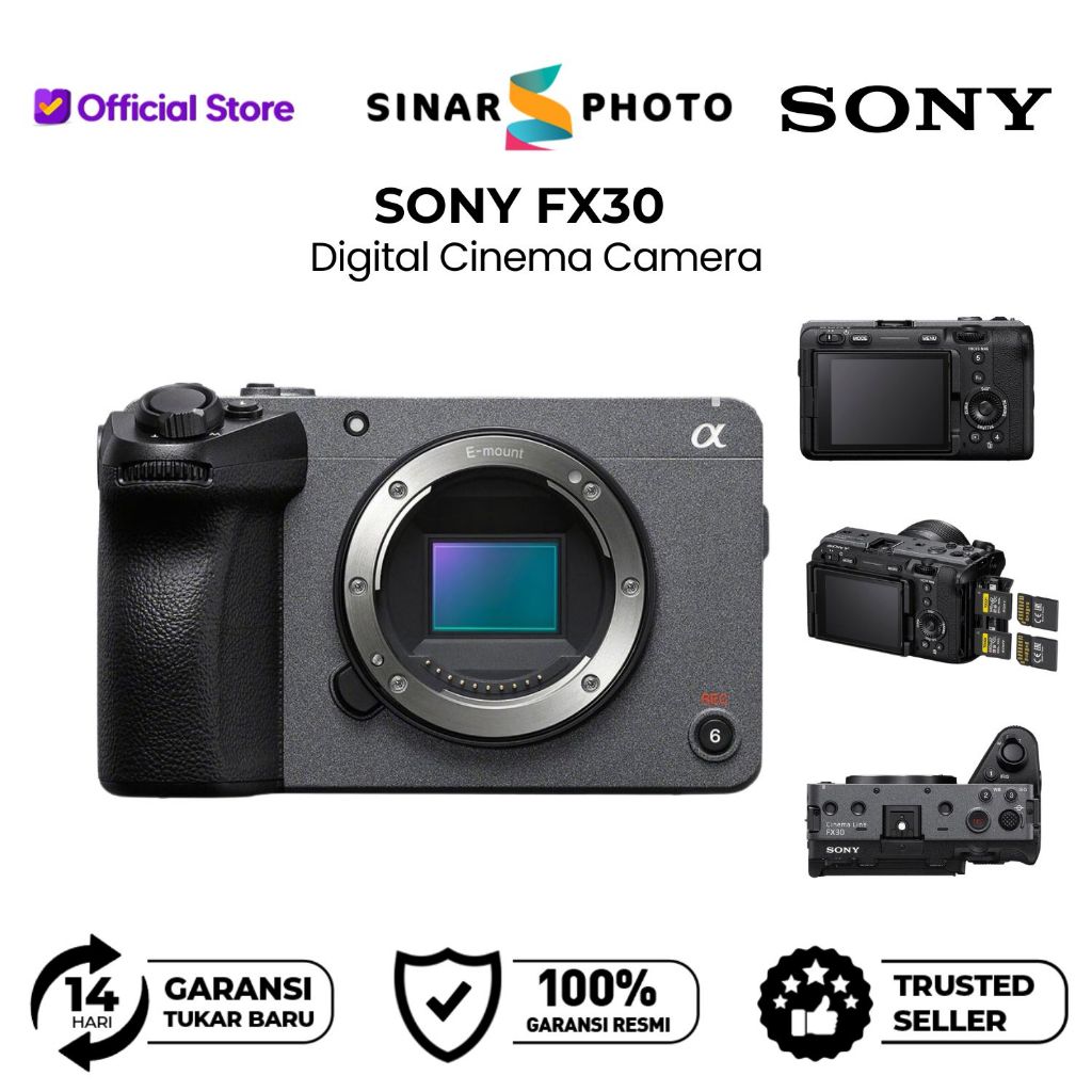 Sony FX30 Body Only Compact Cinema Line Camera Sony FX-30 Kamera Sony Fx 30  Garansi Resmi
