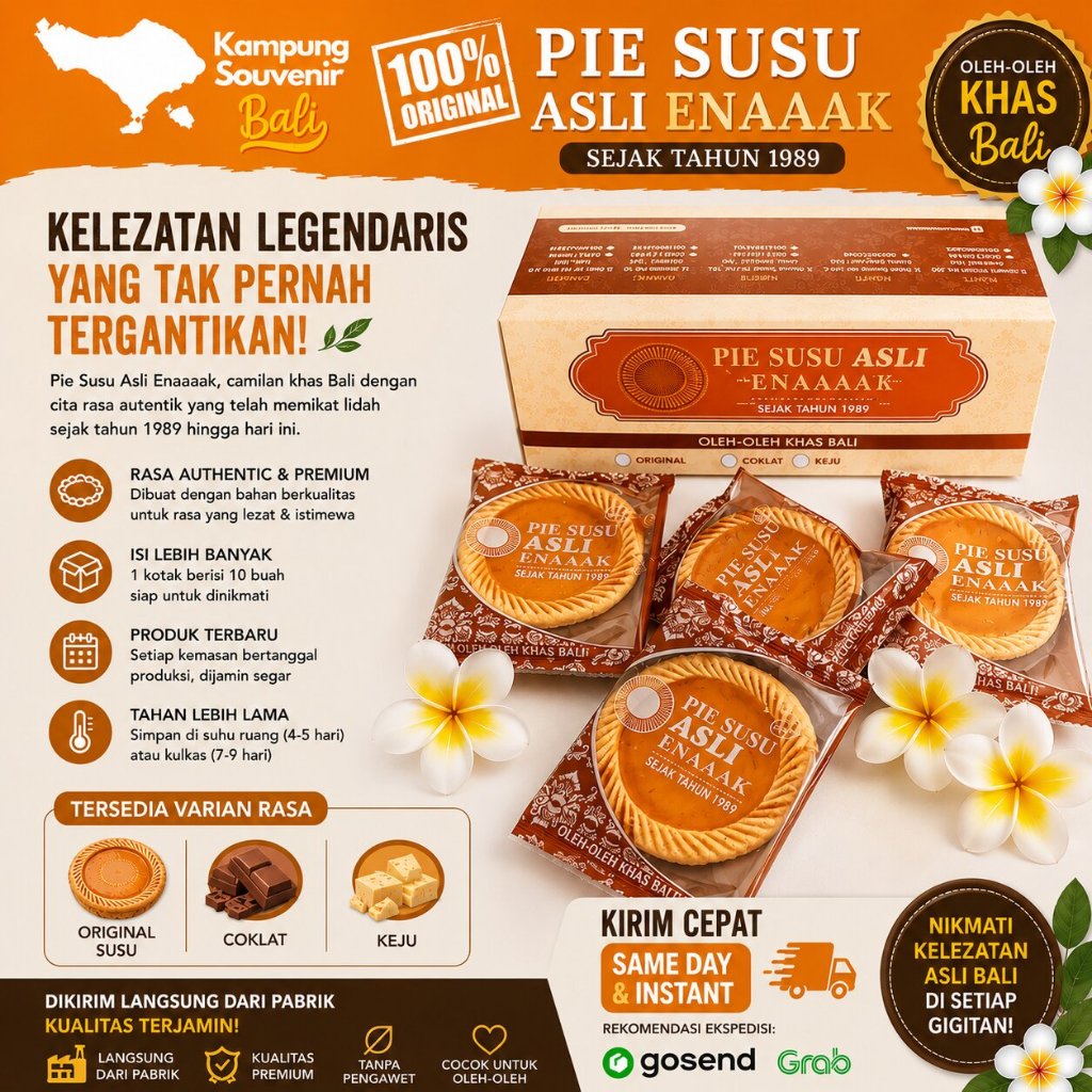 Pia Susu Ajik Asli Enak Oleh Oleh Khas Bali Kue Pie Susu Enak