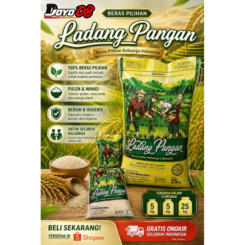 Beras C4 Premium LADANG PANGAN 25Kg