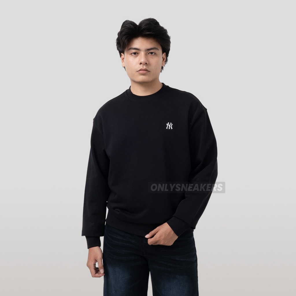 MLB NEW YORK YANKEES BASIC SMALL LOGO BLACK SWEATSHIRT
