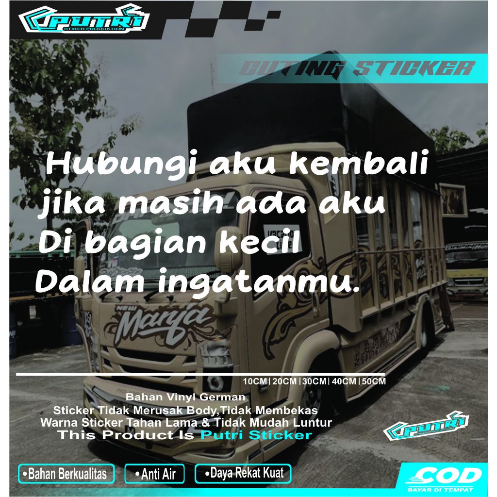 stiker hubungi aku kembali cutting variasi kaca pintu stiker truk hubungi aku kembali terbaru