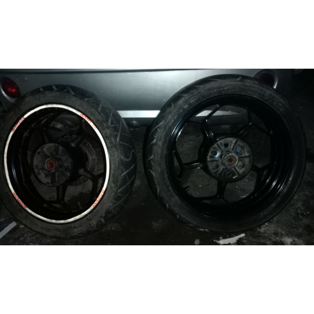 Plek Set Ban Belakang Original Copotan Kawasaki Ninja 250 Fi Old Z250