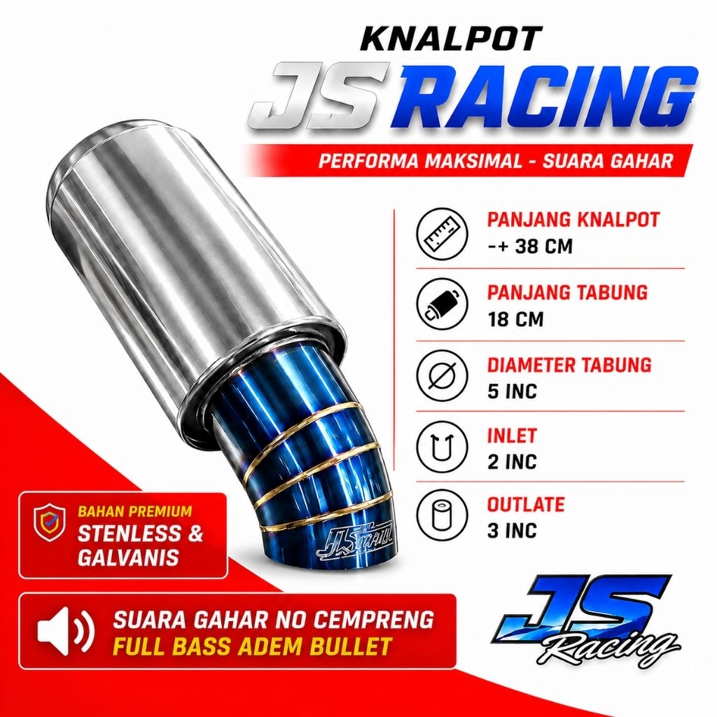 Knalpot JS Racing Original Standar Racing