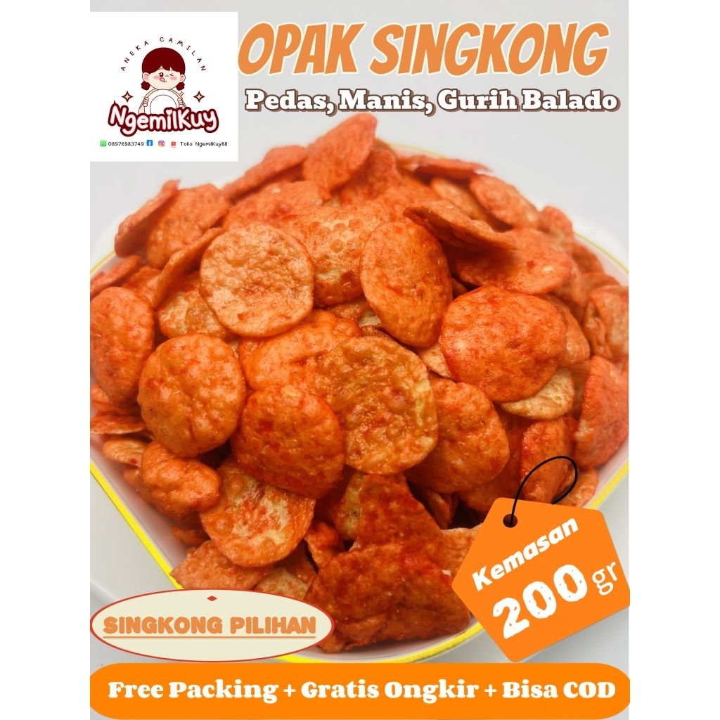 Opak medan pedas manis | Keripik Opak singkong pedas manis | Opak jaipong Pedas Manis Renyah Balado 