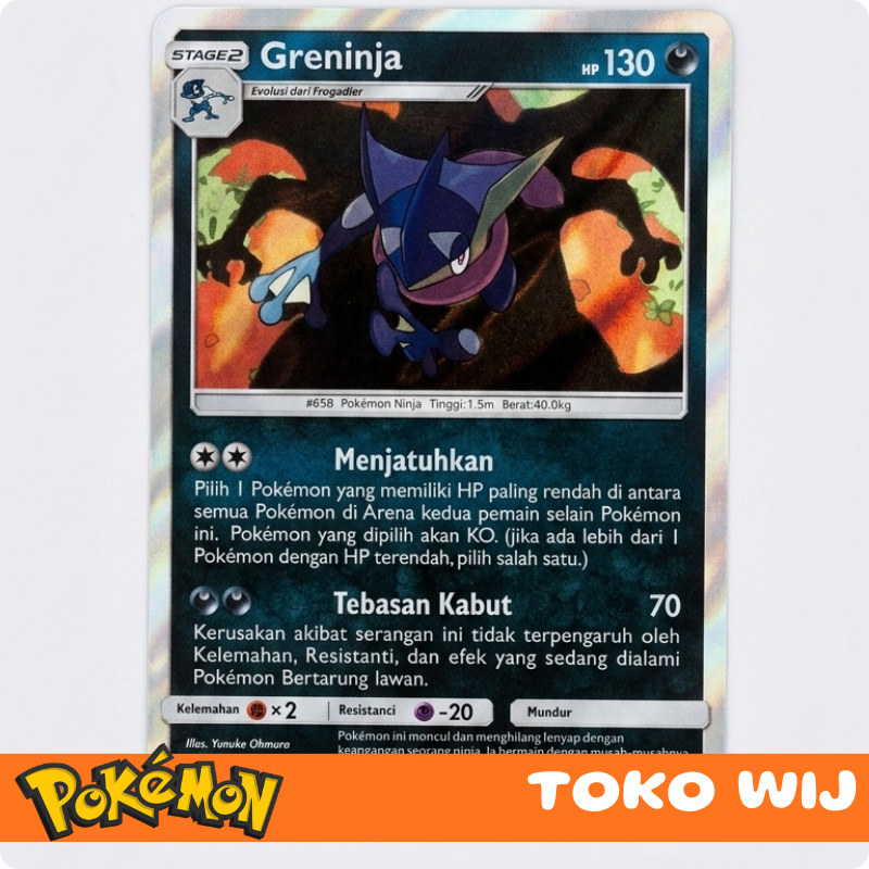 Kartu Pokemon Original Asli Greninja Holo Murah Meriah