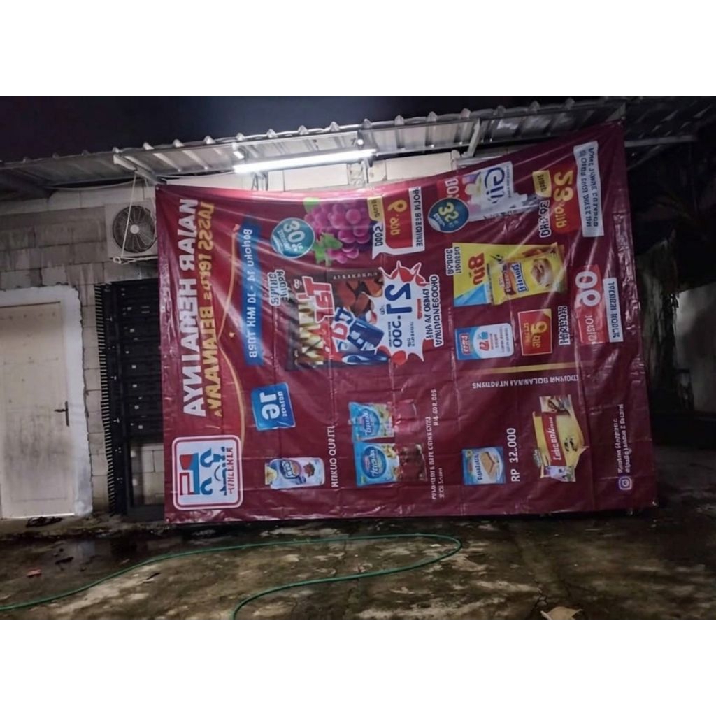 Spanduk/Baliho/Banner BEKAS 3m x 4m Layak Pakai, Ketebalan 340 gsm