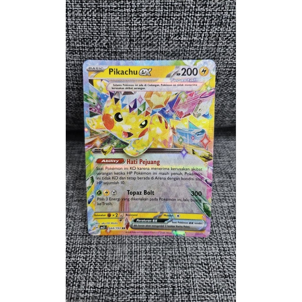 TCG Pokemon Indonesia - Pikachu EX 055/182 RR - Kilat Rasi
