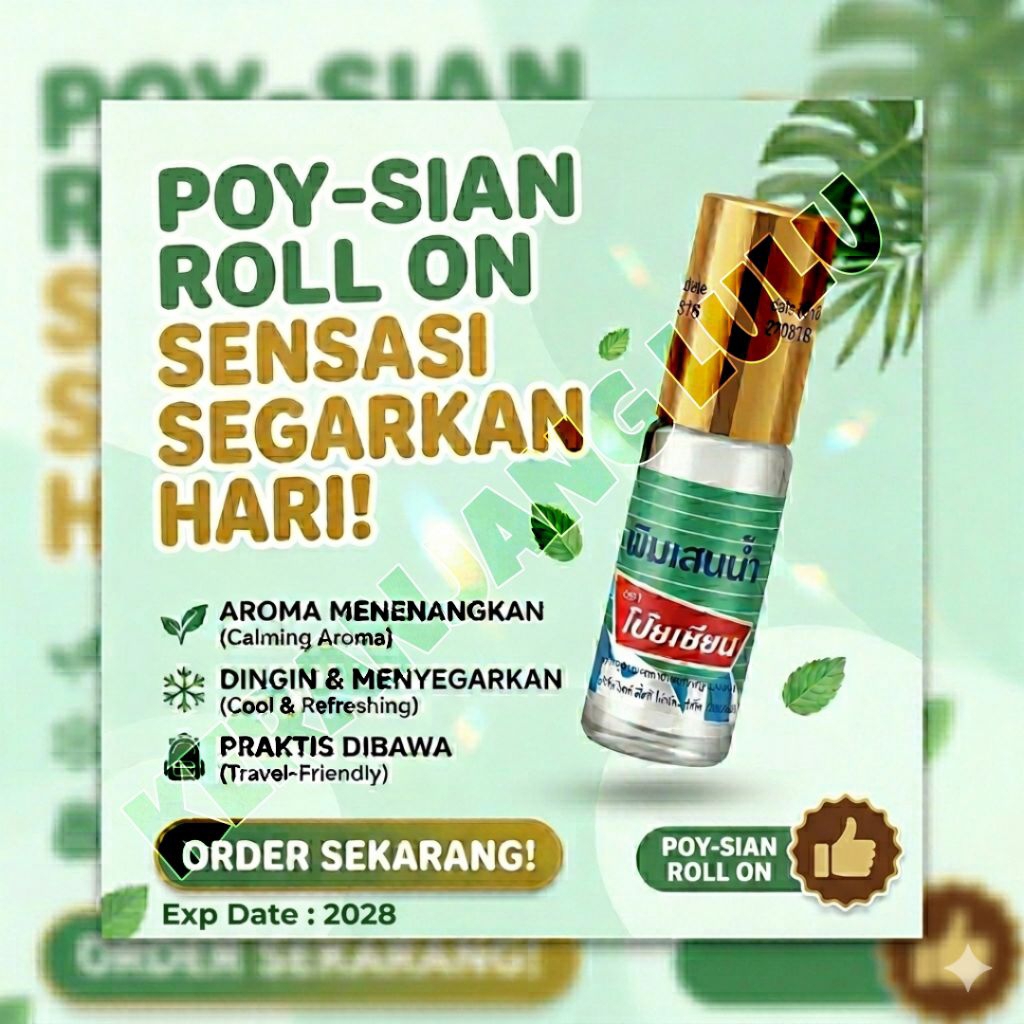 Minyak Angin Thailand Poy Sian/Minyak Angin Herbal Original Thailand/Minyak Angin Thailand