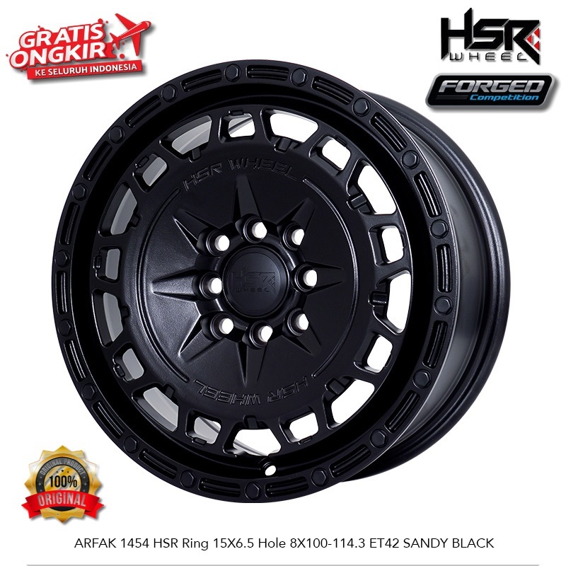 Velg Model Rally HSR Arfak R15 Untuk Sigra ayla March Avanza Livina Xenia