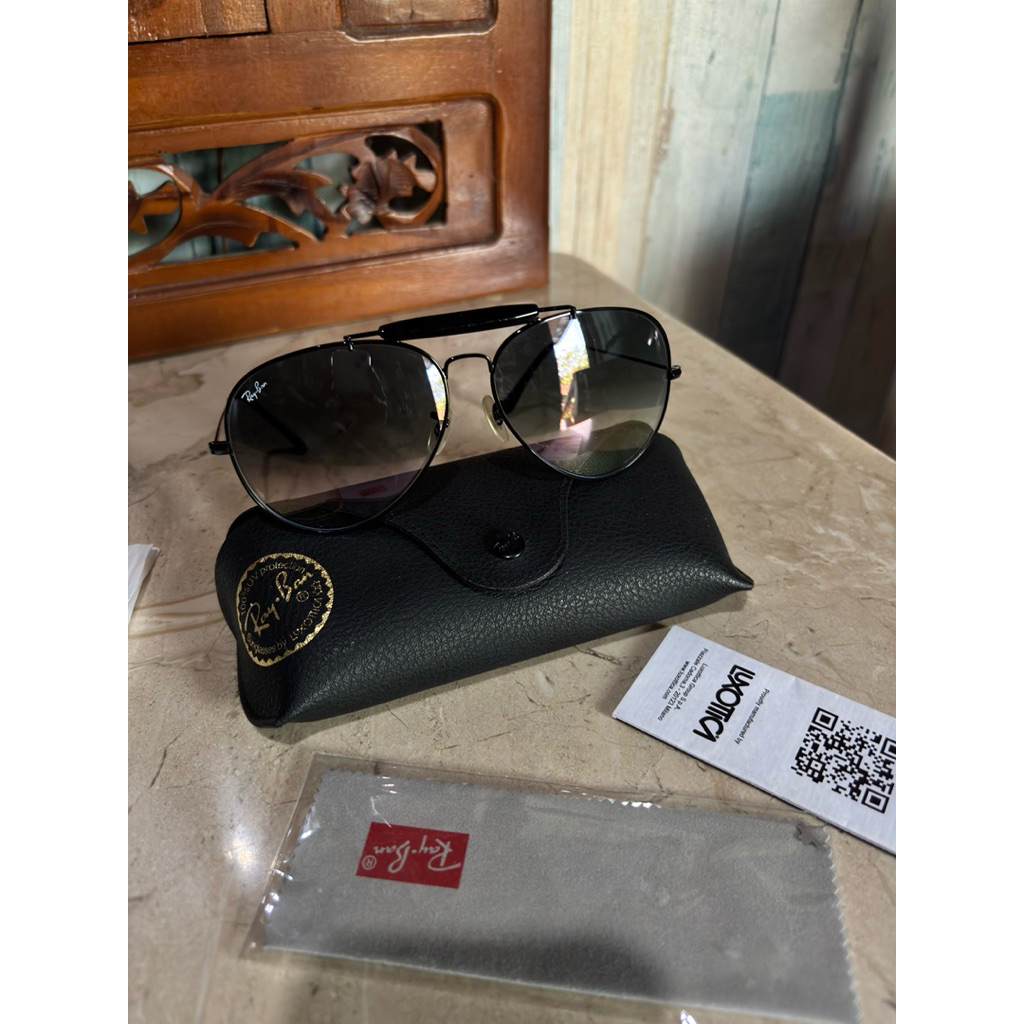 kacamata klasik ray-ban Rb 3029 outdoorsman II 002/32 sz 62 kaca gradien