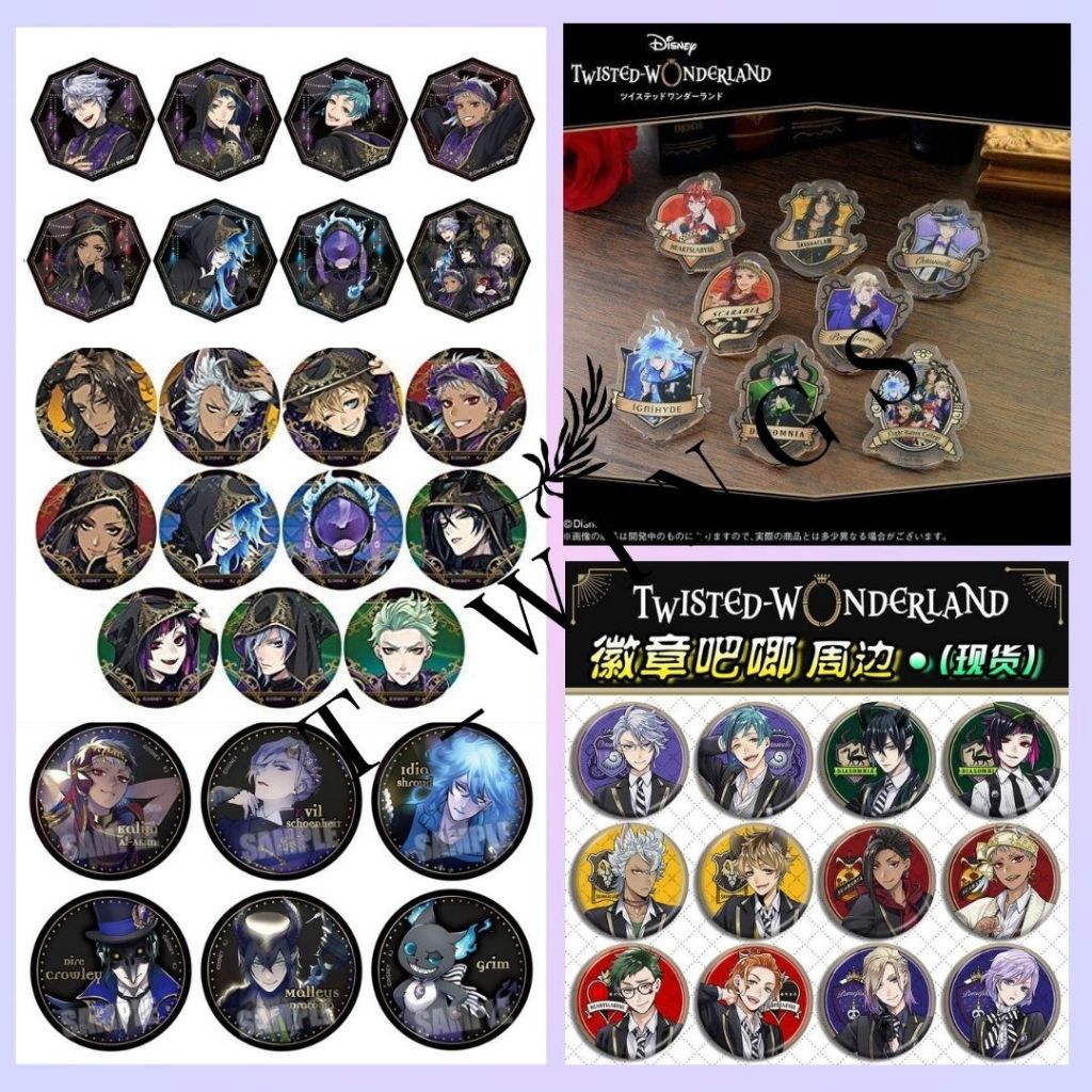 [ TWISTED_4 ] Pin Brooch Twisted Wonderland / Pin Twisted Wonderland Idia Draconia Lilia Riddle