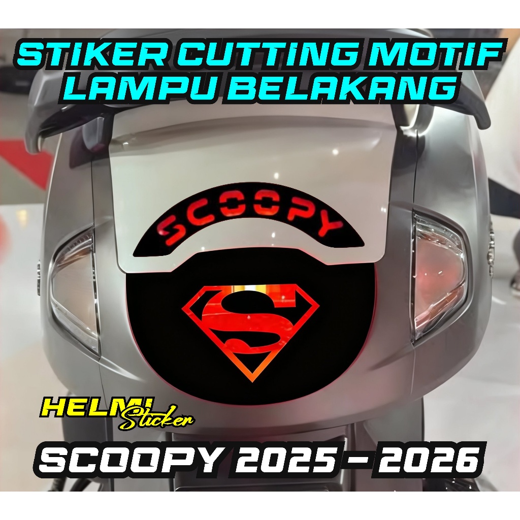 sticker cutting stiker variasi lampu belakang motif variasi motor scoopy new 2025/2026