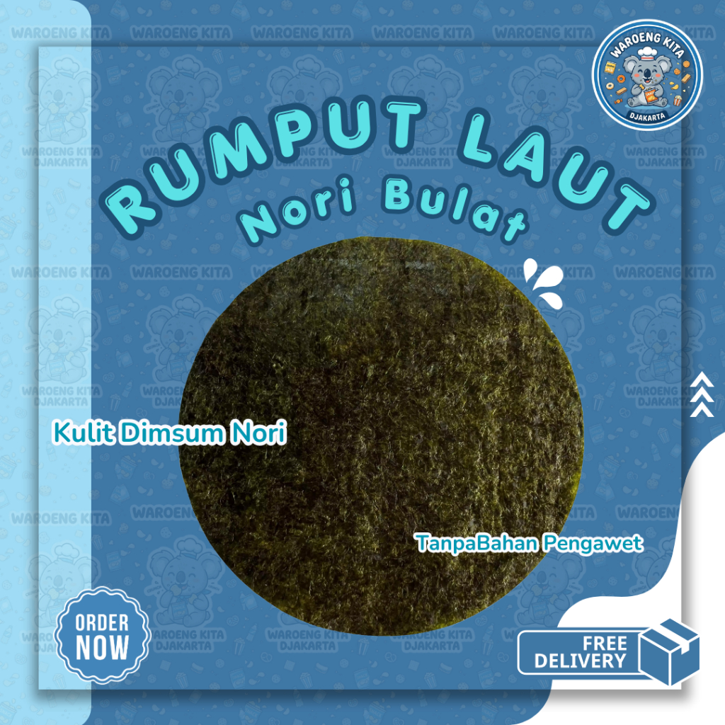 Kulit Dimsum Nori -Rumput Laut Bulat - Roasted Nori - Rumput Laut Premium - Nori Tabur