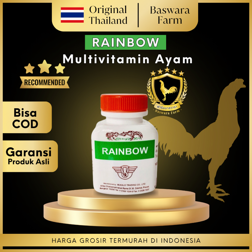 RAINBOW Ayam Original Impor Thailand Multivitamin Suplemen Ayam Juara