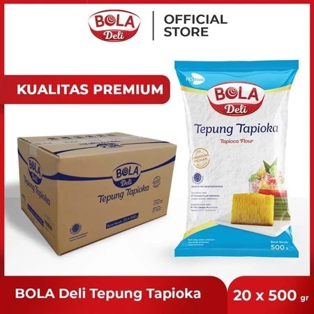 BOLA DELI Tepung Tapioka 1Dus // 500g 20 Pcs Untuk Makanan Ringan Tapioka Organik
