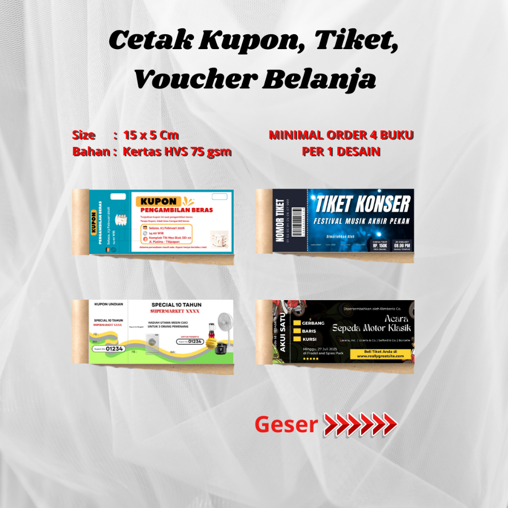 CETAK KUPON, TIKET, VOUCHER CUSTOM