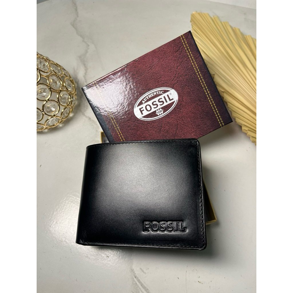 Fossil Dompet Cowok Asli Kulit Resleting dengan Kartu untuk Cowok, Berkualitas dan Bergaransi