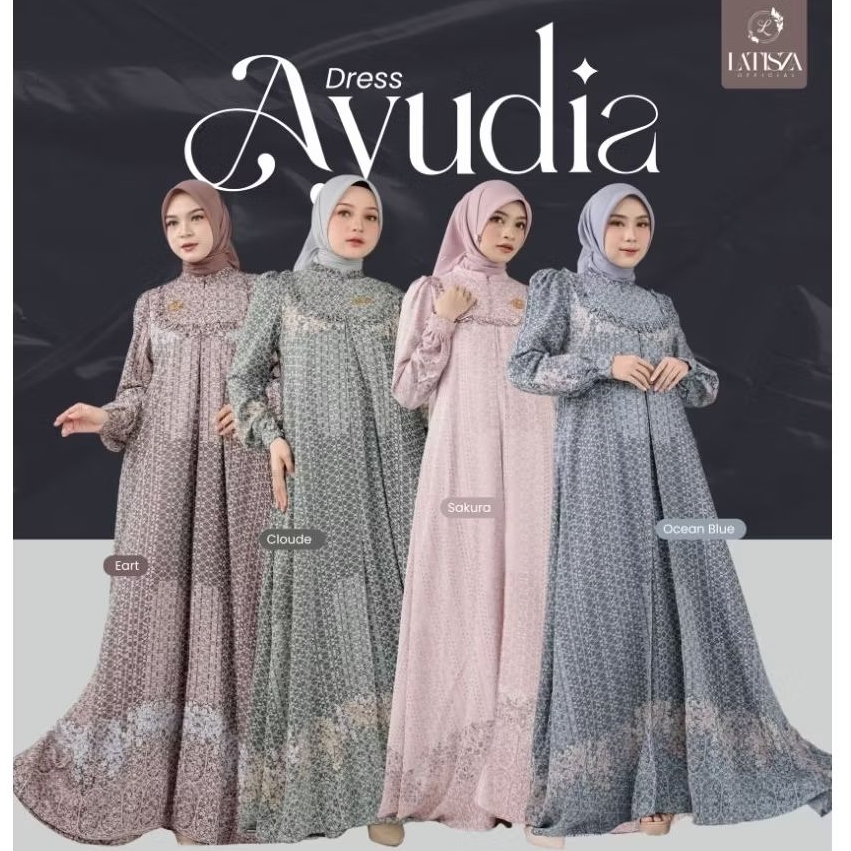 AYUDIA DRESS BY LATISZA BAJU GAMIS WANITA MOTIF RAYON JACQUARD PREMIUM