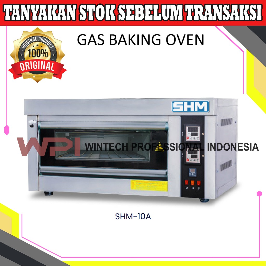 SHM SHM-10A Gas Baking Oven / Oven Gas Pemanggang Roti - Oven 1 Deck 1 Loyang - Oven Roti SHM10A SHM