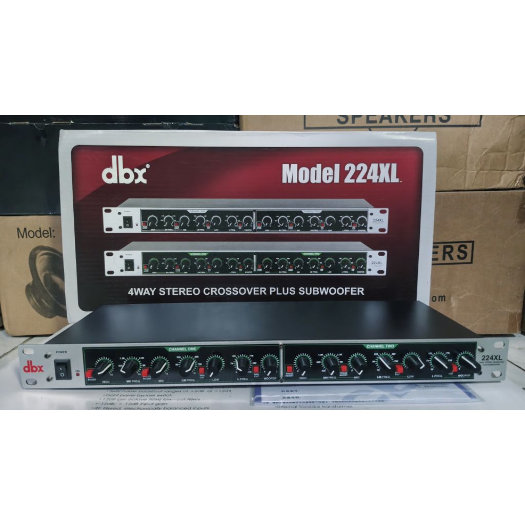 Crossover Dbx 224Xl Hitam Plus Subwoofer Grade A Crossover 224 Xl Sub ( Bisa Cod )