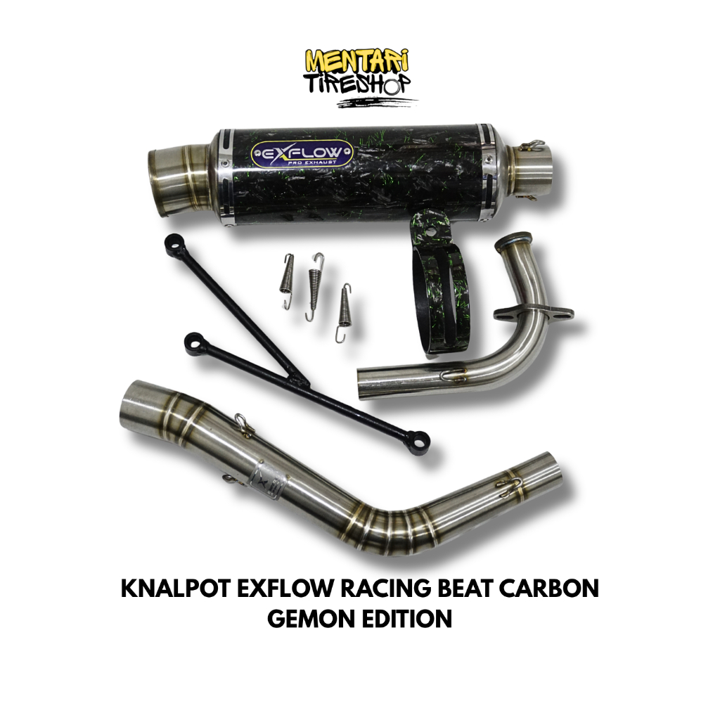 KNALPOT EXFLOW RACING BEAT CARBON GEMON EDITION BEAT KARBU DRAG INLET 45MM
