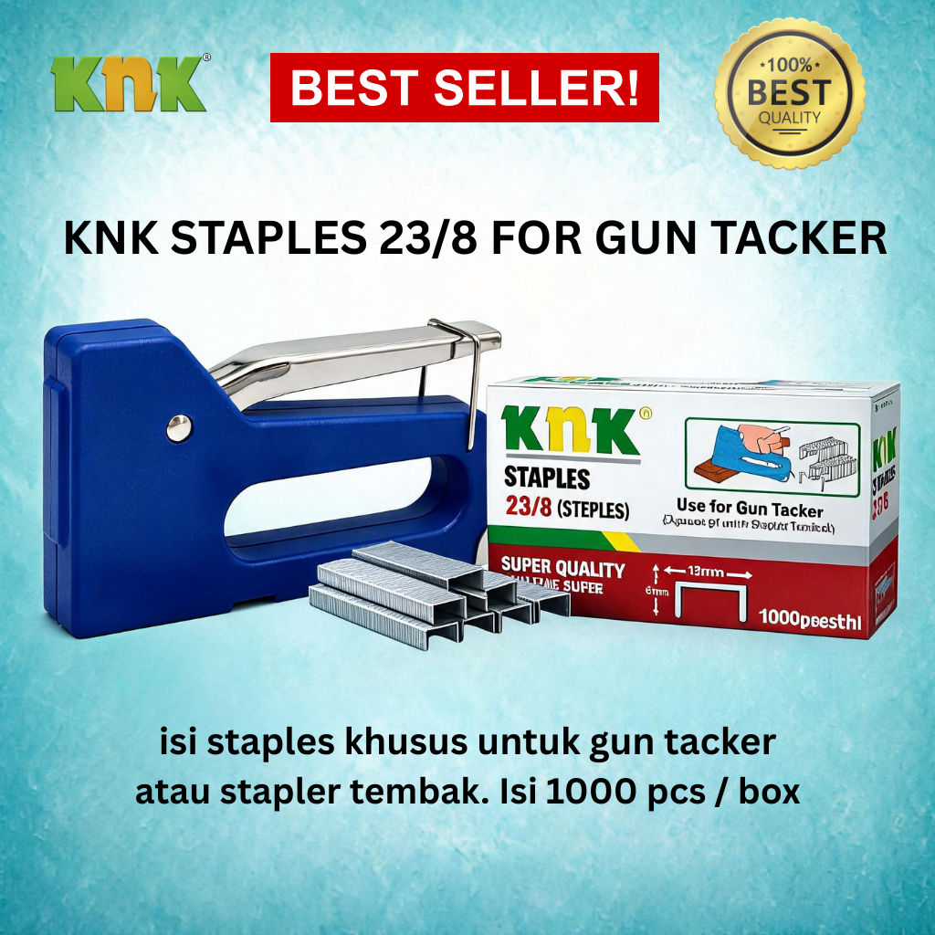 KNK Staples 23/8 untuk Gun Tacker – Isi Staples Tembak Kuat & Tahan Lama