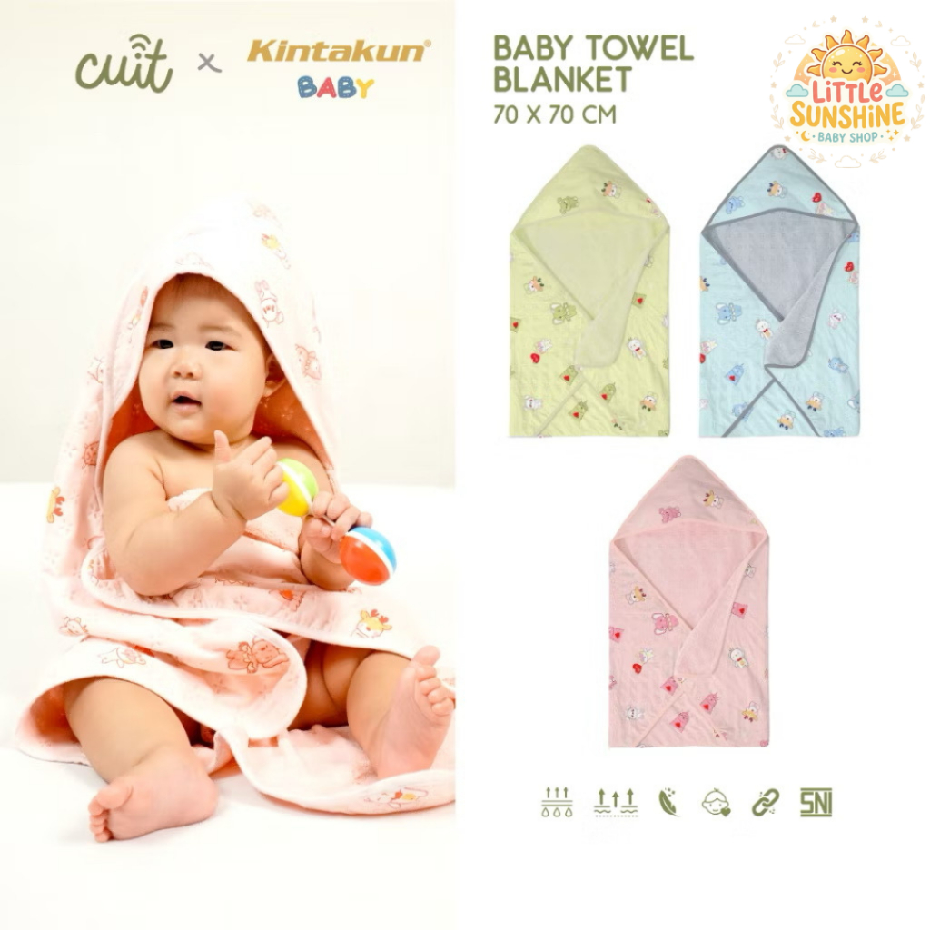 [LITTLE SUNSHINE] CUIT X KINTAKUN BABY Towel Blanket Handuk Selimut 70 x 70 cm