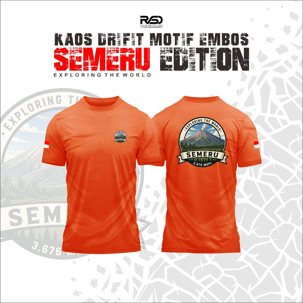 Kaos Dryfit Outdoor Gunung Semeru I Tshirt Mountain Semeru Drifit