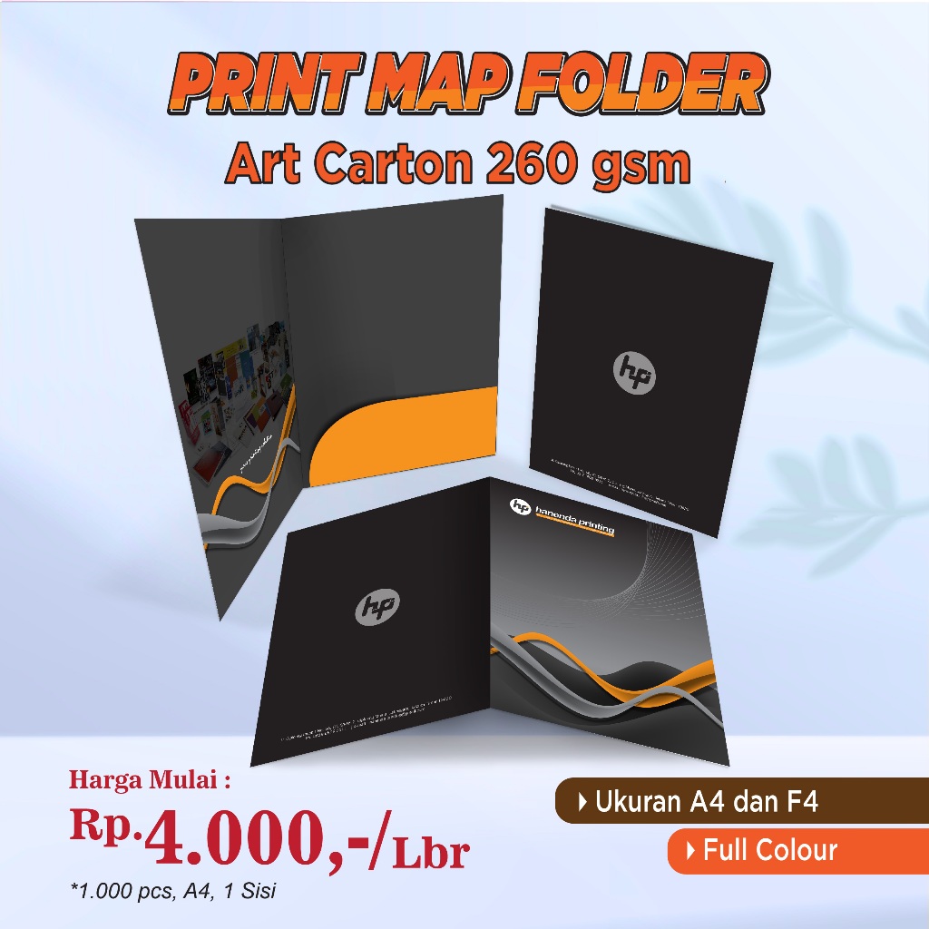 Cetak Map Folder, Map Kantor, Map Sekolah Custom Design | Art Carton 260gr