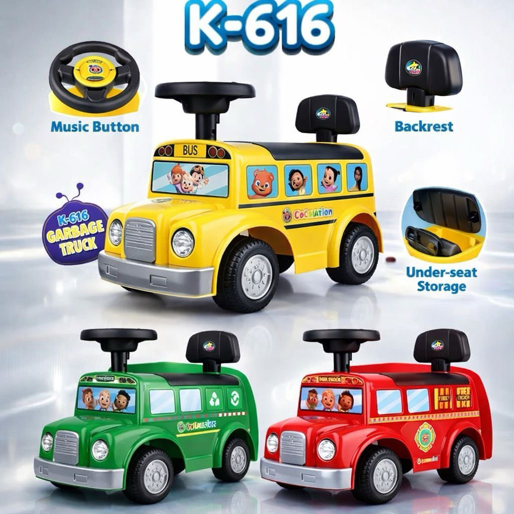 (REALPICT)Mainan Anak Mobil Bus cocomelon