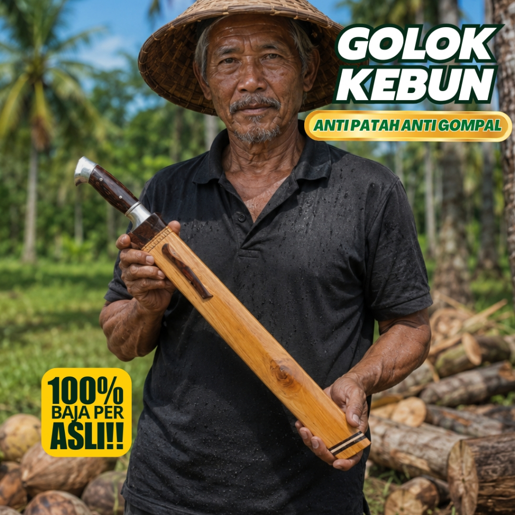 Golok Berkebun Pamoroan Sajati Bahan Baja Per SUP9