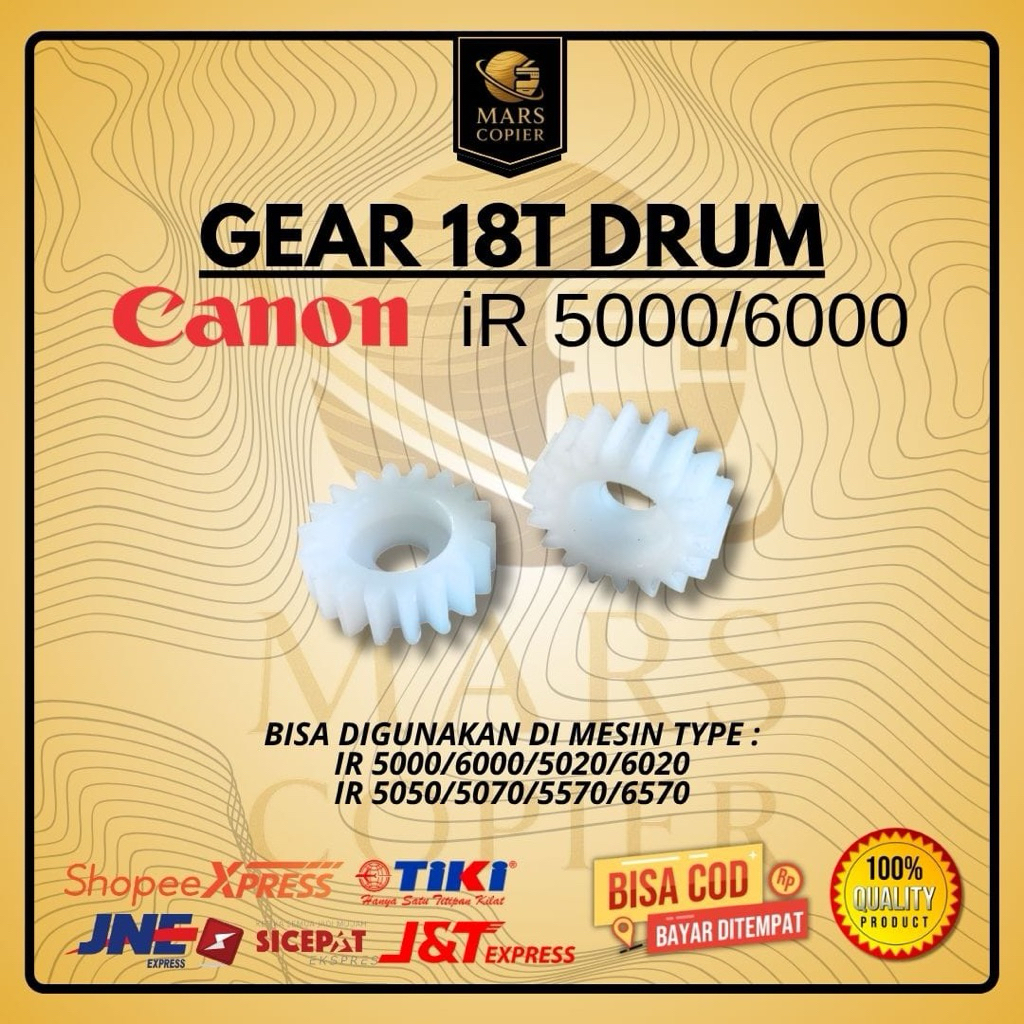 GEAR 18T DRUM COAK CANON IR 5000 6000 5020 IR 6570