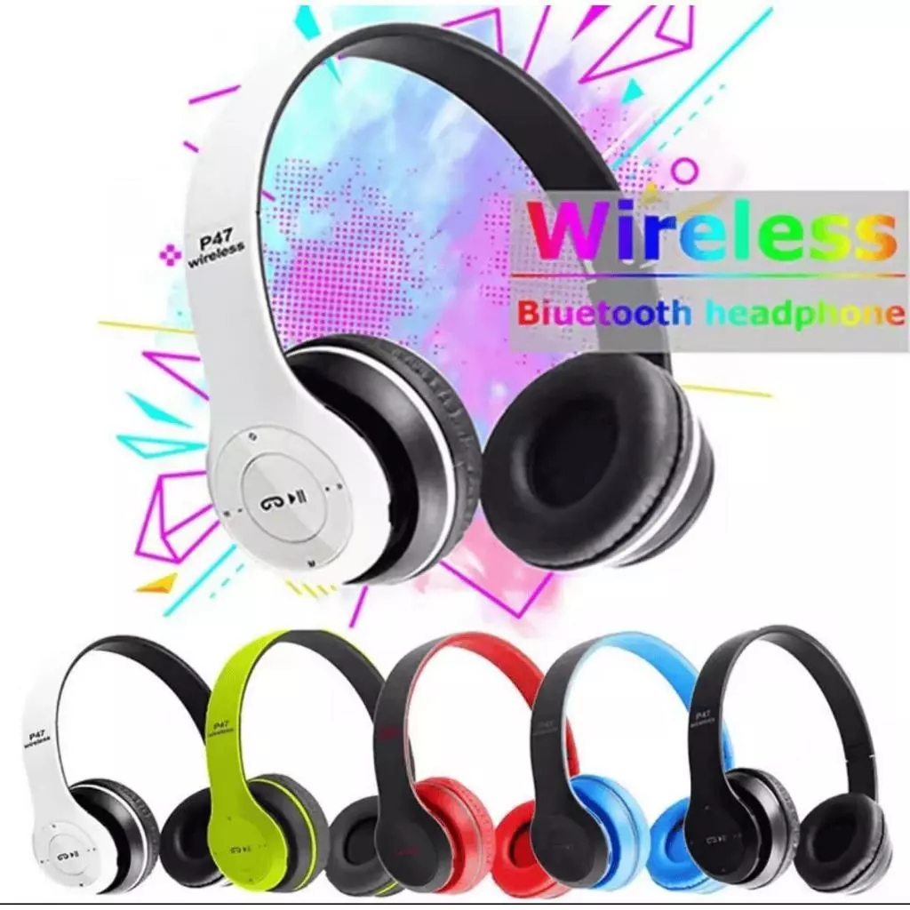 P47 HEADPHONE Bluetooth Gaming Headset Wireless Pro Bass P47 headset Bluetooth P47 headset bluetoth
