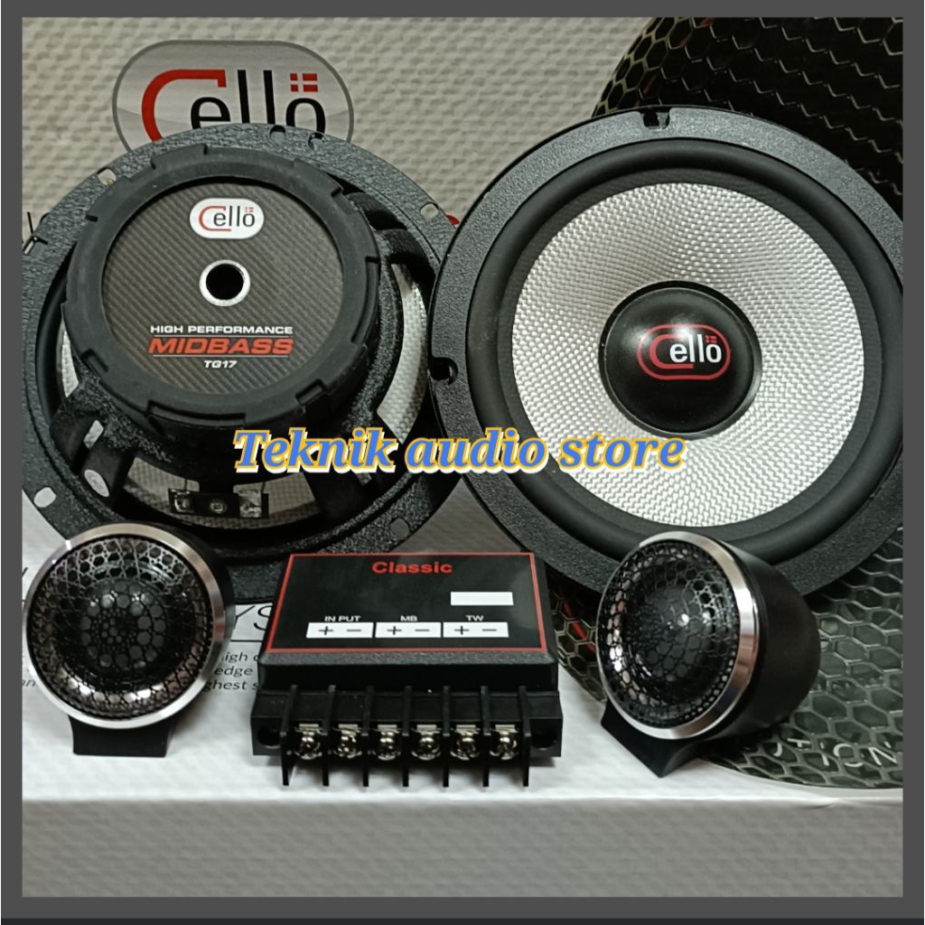 Speaker Split 2way Cello Tenssis Midbass TG17 Cello Tweeter Tenssis Reference Series Crossover 2way 