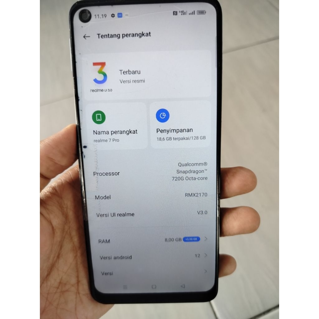 mesin realme 7 pro 8/128 normal