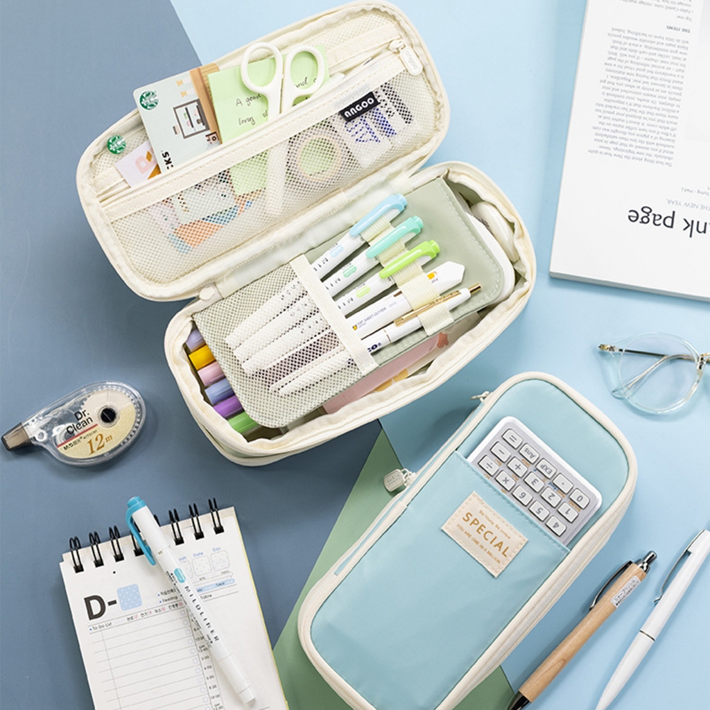 TEMPAT PENSIL KOREA MULTI SEKAT KAPASITAS BESAR EXPANDABLE ANGOO SPCL / KOTAK PENSIL PENCIL CASE BIG