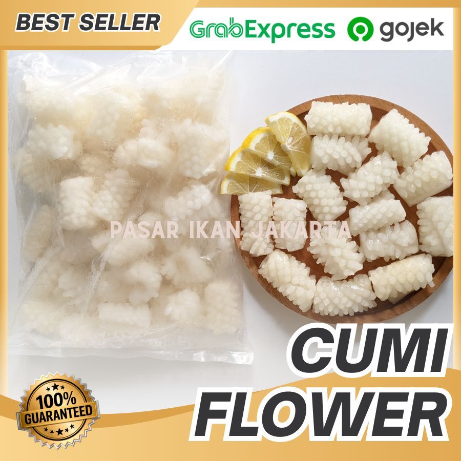 Frozen Cumi Flower Kupas @1kg / Cumi Flower / Flower Squid Frozen